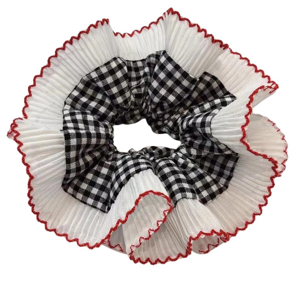 Designer Lace Hair Rope Hair Bun Scrunchies Elastic Hair Rope Big Hair Scrunchy Vintage Hair Bands Female Accessories