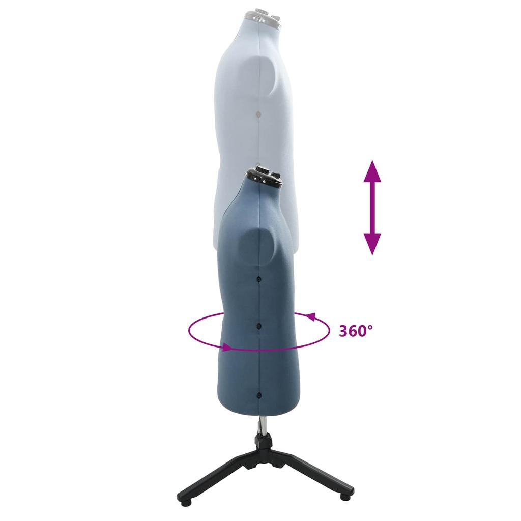 Adjustable Male Dress Form Blue 37.5 45.5 Inches