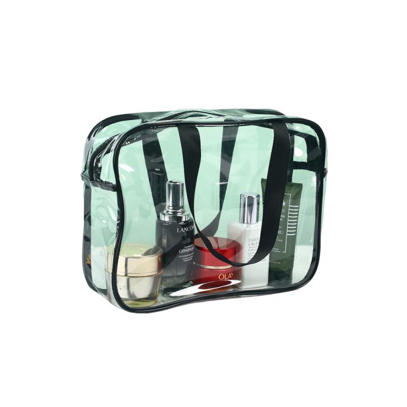 High-Grade Transparent PVC Makeup Bag: Portable, Waterproof Toiletry Storage
