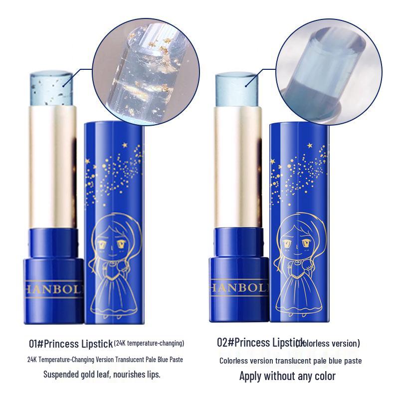 Hanboli 24K Temp-Changing Lip Balm: Moisturizing, Hydrating, Student-Friendly, Little Princess Edition.
