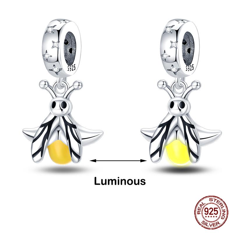Kupferfarbene Im Dunkeln leuchtende Glühwürmchen Honigbiene Stern Anhänger Perlen Passen Qikaola Original Armbänder Feiner DIY Schmuck Geschenk