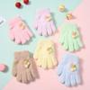Windproof Children Knitted Gloves Thicken Writing Gloves Cartoon Warm Mittens Kids