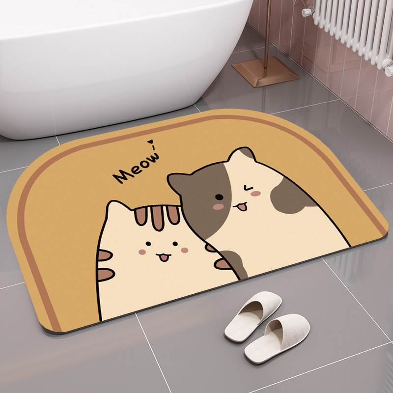 Bathroom diatom mud floor mat absorbent cushion toilet toilet floor mat non-slip toilet quick drying small carpet household