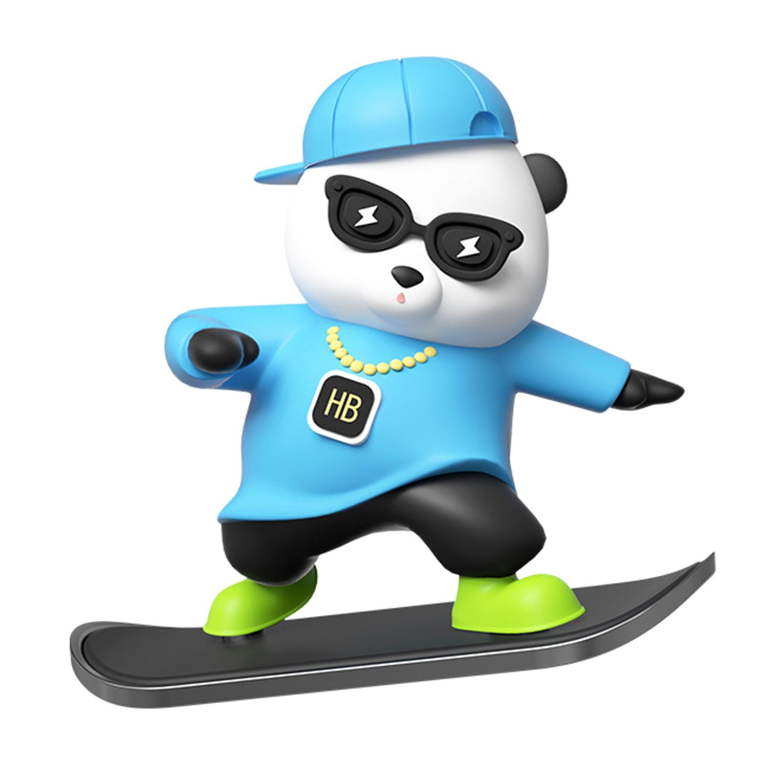 

Медведь скейтборд украшение на приборную панель автомобиля силиконовая и металлическая декоративная фигурка забавный медведь скейтборд для салона автомобиля 1