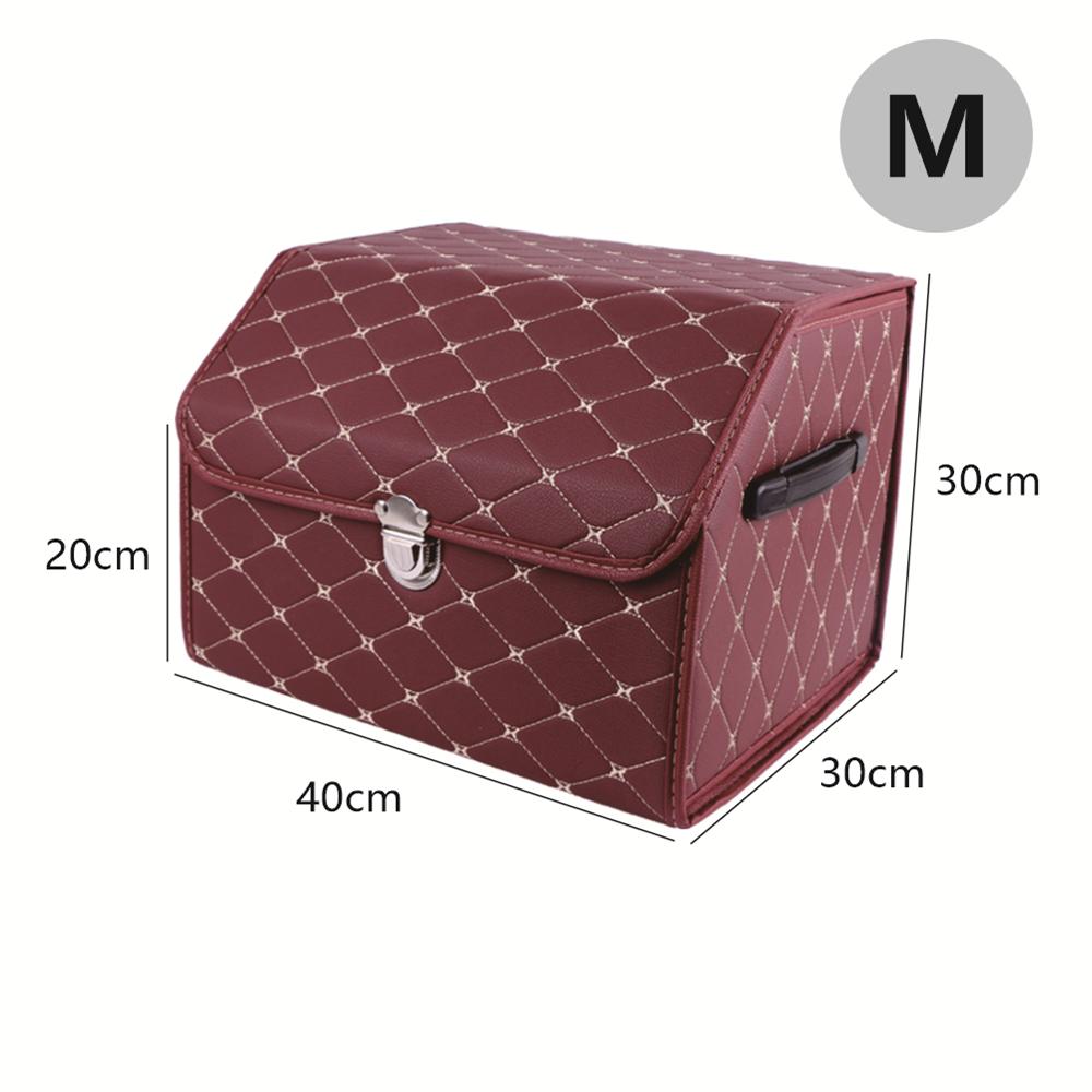 Collapsible Car Trunk Storage Box High Capacity Organizer In The Car Pu Leather Trunk Tool Box Auto Accessories Storage Bag