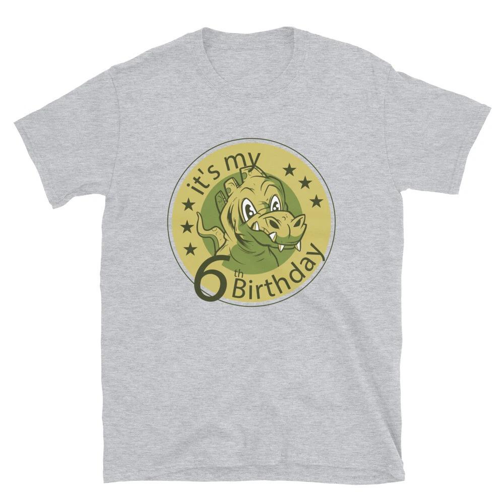 

Birthday Dinosaur 6th Birthday T-Shirt 3XL