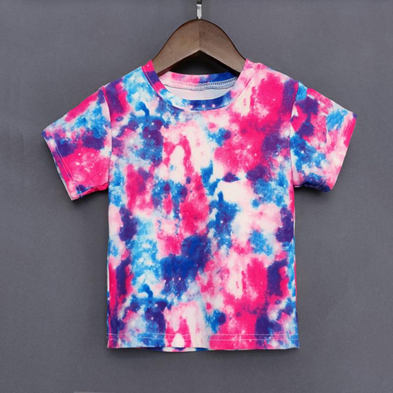 Children's Girls' T-shirt Bright Fluorescent Color Top Summer Children's Casual Soft and Comfortable Girls' Clothing T-shirt