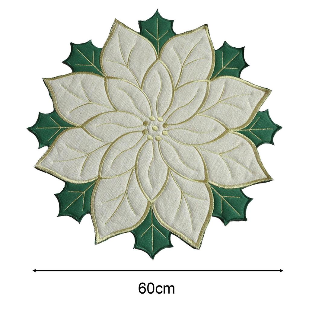Christmas Placemat Dinner Plate Pad Winter Table Mat for Cafe Home Kitchen