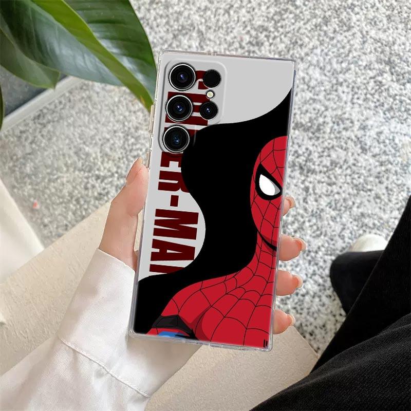 Custodia Trasparente The Avengers Spiderman Marvel Per Samsung Galaxy S26 S25 Ultra S24 S22 S26 Plus S20 S23 S21 S25 FE Copertura Trasparente