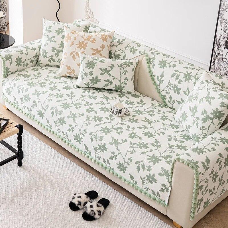 Europe Chenille Sofa Towel Jacquard Sofa Set Four Seasons Sofa Covers for Living Room Sectional Couch Backrest Armrest Cushion