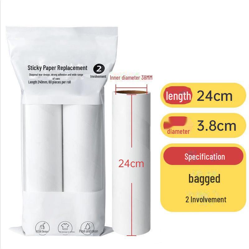 Long-Handle Hair and Dust Sticky Roller Brush