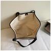 Women's Large Straw Woven Striped Tote - Single Shoulder Crossbody Bag, Casual Travel Handheld Shell Shape