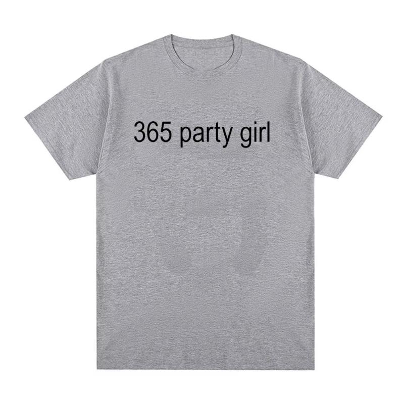 365 Party Girl Charli XCX Brat 360 Album T Shirt Unisexs Women Fashion Harajuku Tshirt Cotton Casual Cozy Oversized Tshirts