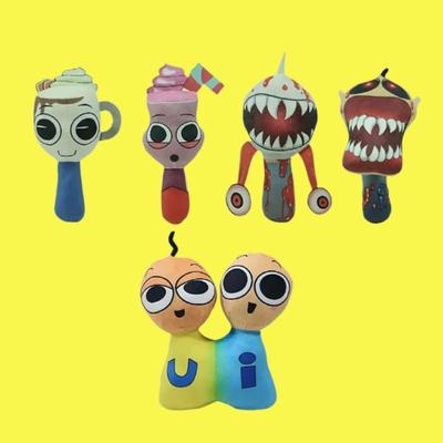 New Orange Family Box Strawberry Ice Cream Rhythm Box Game Peripheral Plush Toy Sprunki Plush Doll Children Pillow Birthday Gift