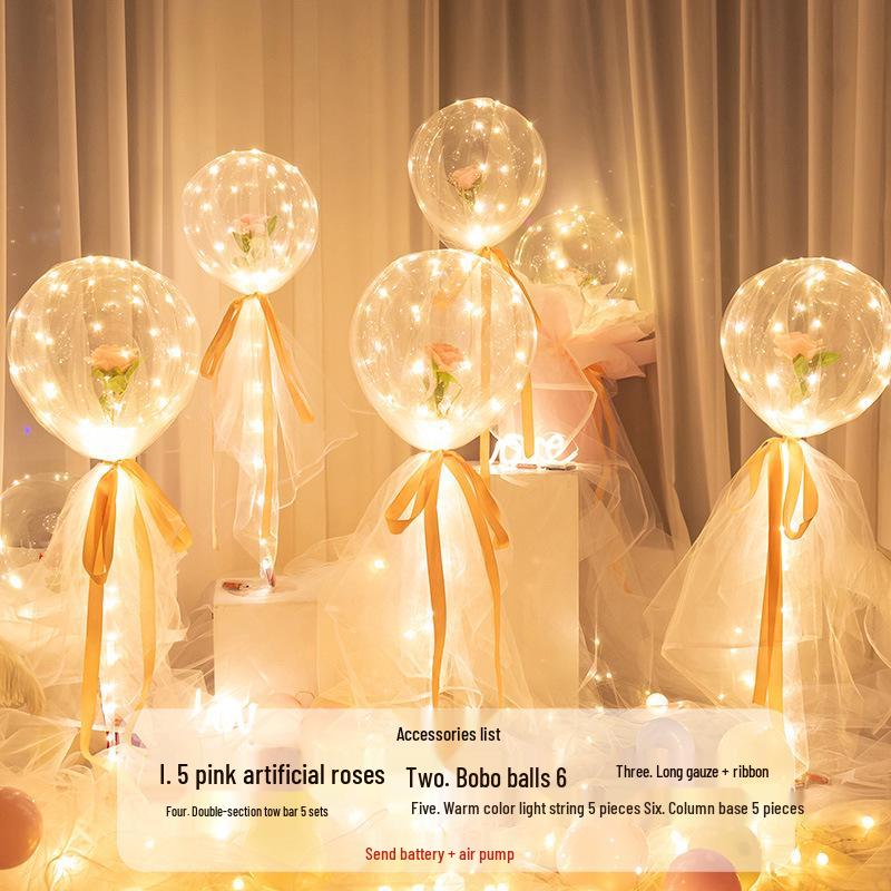 Romantisches Ballon-Deko-Set für Geburtstag oder Heiratsantrag