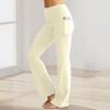 Damen Yoga-Hose mit hoher Taille und weitem Bein mit Taschen