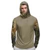 Men's Shirt With Mask Lightweight Long Sleeve Hooded Hiking Fishing Performance