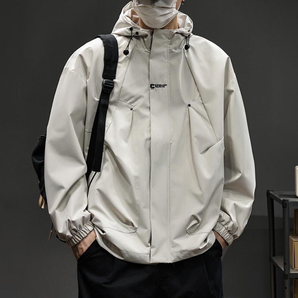 Men's Windproof Outdoor Shell Jacket - 2025 Autumn/Winter Thickened Cotton Casual Workwear Outerwear