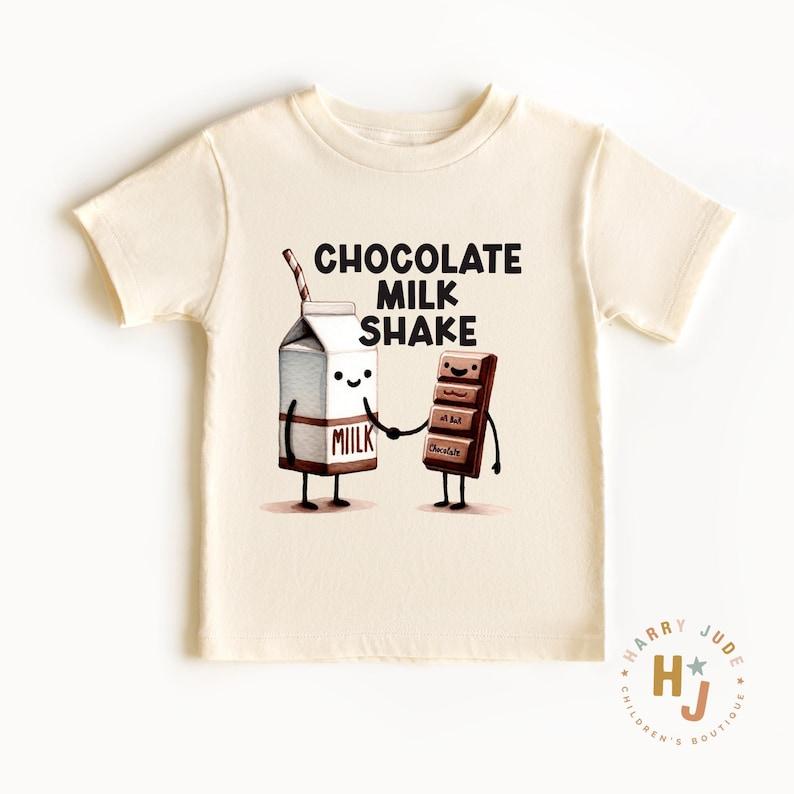 Chocolate Milkshake Toddler Tee: Funny Kids Graphic T-Shirt 160