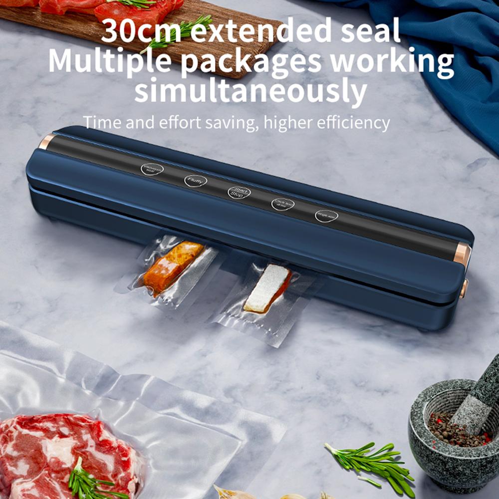 Automatic Air Sealing Food Vacuum Sealing Machine Home USB Wireless Wacuum Sealer 1500mAh 62KPa High-Suction Store Food Vacuum