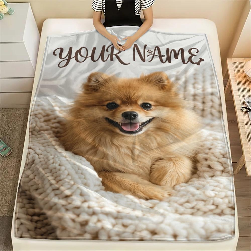 1pz Coperta in Flanella con Nome Personalizzato e Motivo Nido Accogliente per Gatti Adatta a Tutte le Stagioni per Arredamento Casa Calore e Comfort Regali Regalo Festivo_lx