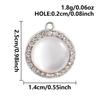 3pcs Gold/Silver Color PVD Metal Charms White Shell Stainless Steel Pendants For Jewelry Making Supplies Rhinestone DIY Pendant