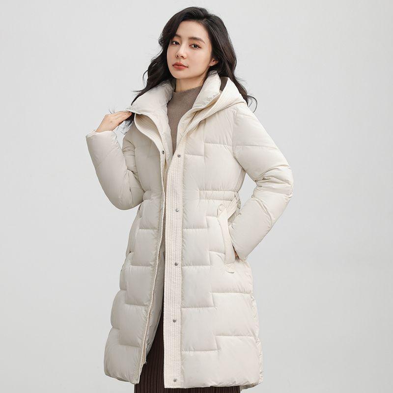 Palton nou de iarnă din bumbac gros pentru femei, palton din bumbac puf lungime medie până la genunchi, jachetă casual din bumbac în stil coreean, palton larg