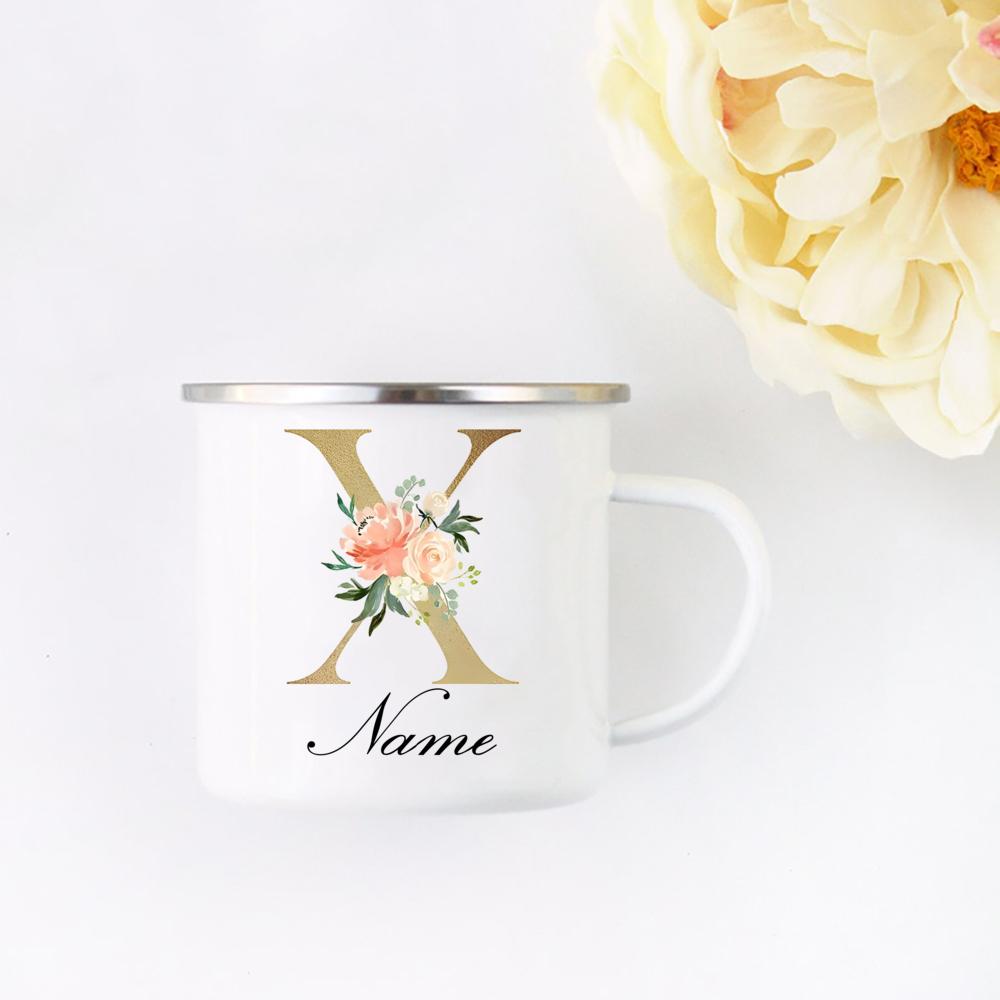Personalized Name Enamel Mug Wedding Bachelor Party Wine Cup Bridesmaid Bride Valentine's Day Christmas Gifts for Her