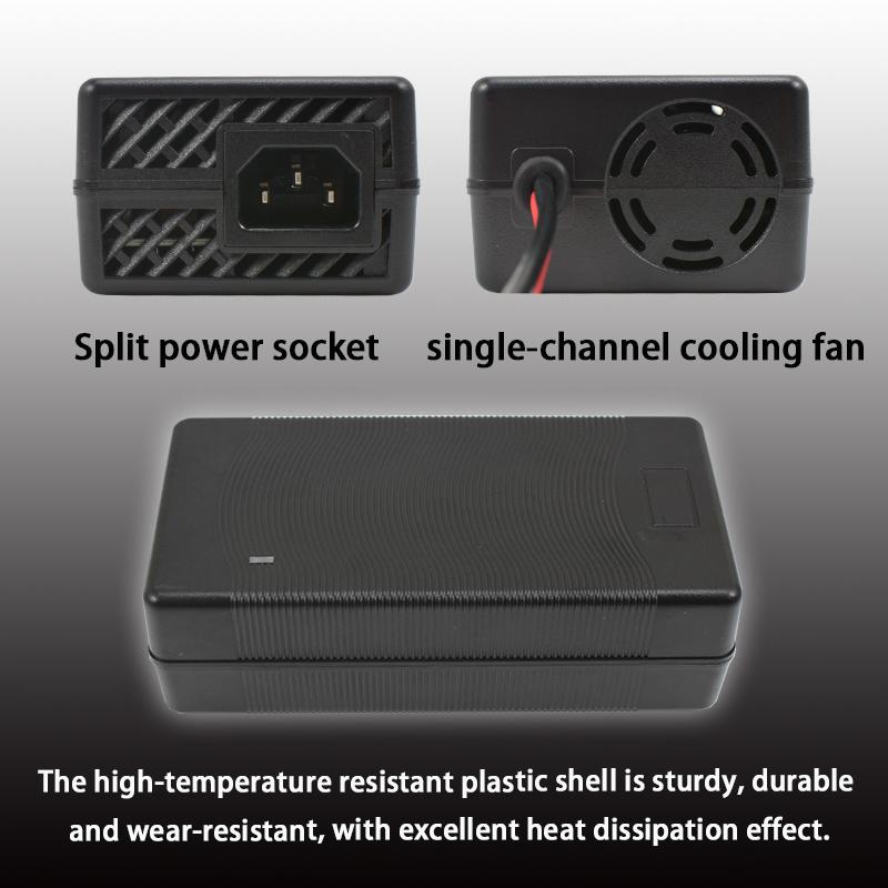36V 6A Battery Charger 42V GX16 IEC XT60,XT90 Lithium Li-ion Li-poly Fast Charger 10S 36 Volt