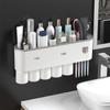 Badezimmer Adsorption Inverted Zahnbürstenhalter Wand Automatische Zahnpasta Squeezer Lagerregal Badezimmer Zubehör