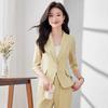 Women's Spring 2024 Petite Green Blazer - Lightweight, High-End Casual Suit