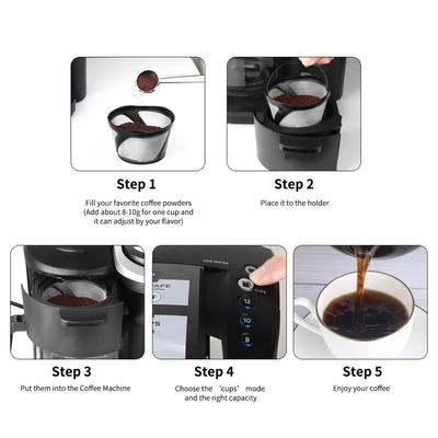 Reusable Mesh Ground Coffee Filter Basket Fit Compatible with K- and K- Coffee NaMachine