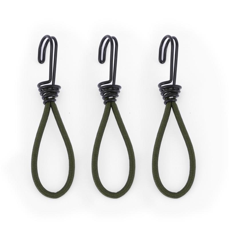 Outdoor Tent Accessory Set: 15cm Elastic Ropes, Buckles, Ground Stakes for Secure Setup