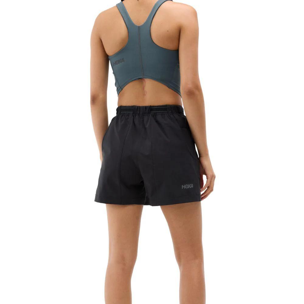 HOKA One One Water-Resistant Tear-Resistant Solid Color Comfortable Casual Shorts Women Shorts 1174331-BLK
