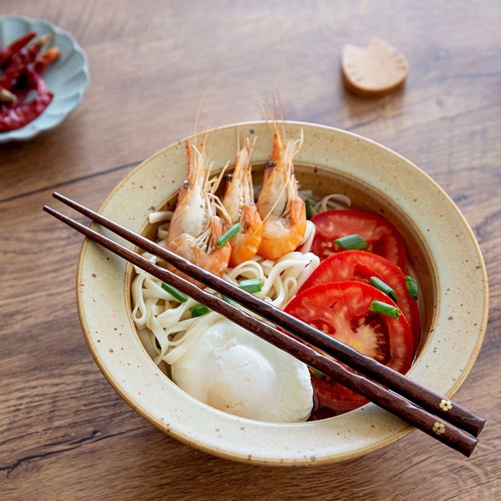 Sushi Noodles Elegant Rustic Wooden Reusable Kitchen Utensils Flatware Chopsticks Tableware