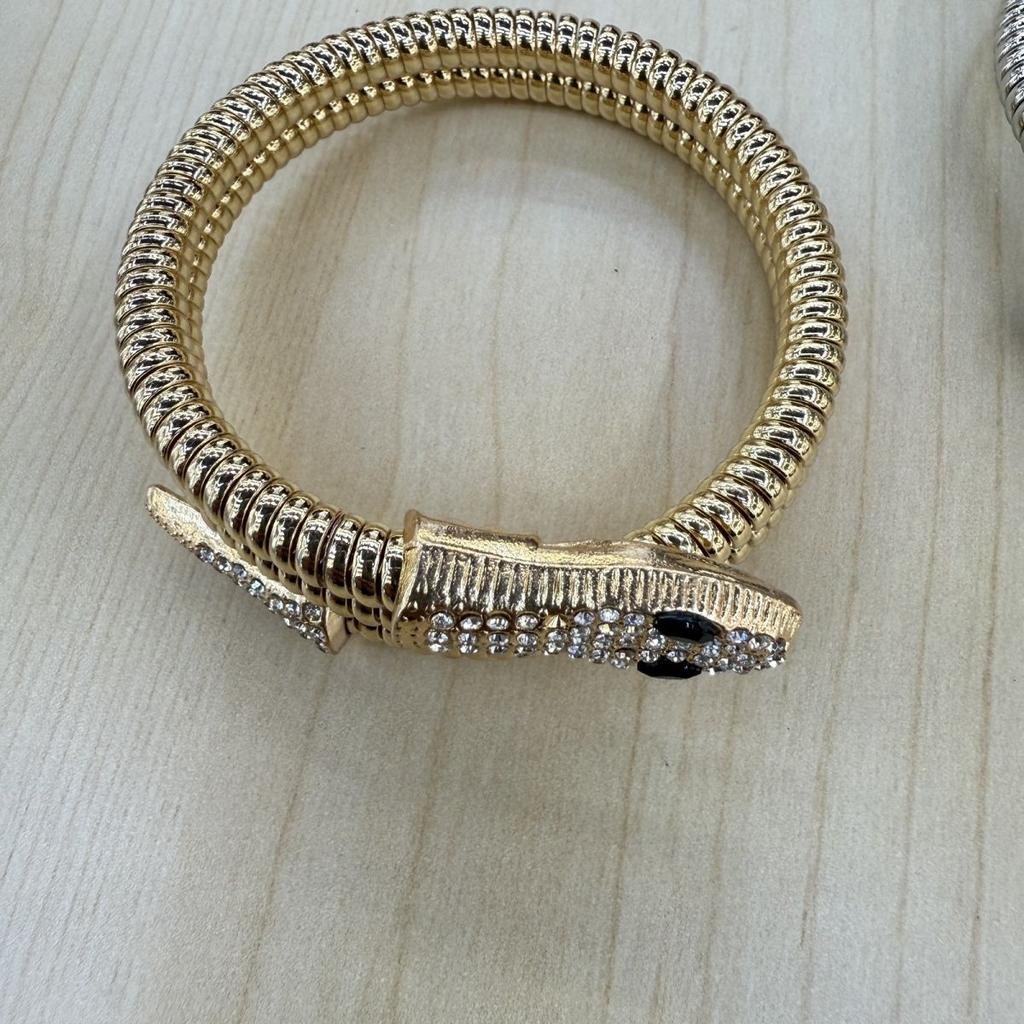 Neues funkelndes schlangenförmiges High-End-Leichtluxus-Armband, Modisches Retro-Armband