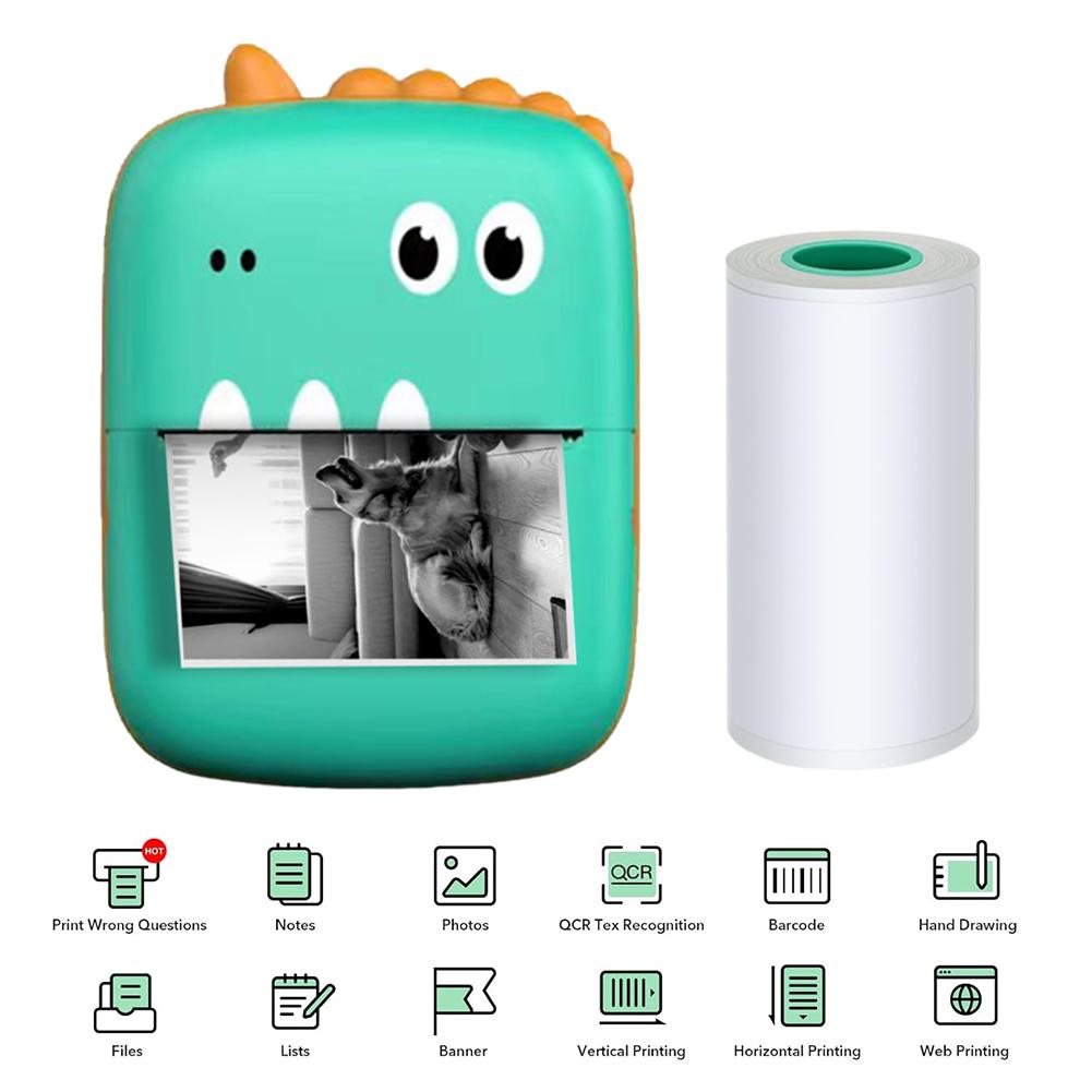 Photo Printer Inkless Bluetooth-Compatible Printing Machine 200DPI Thermal Printer Compatible with IOS&Android for DIY Creation