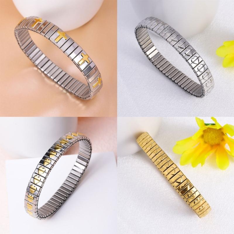 Elegant Adjustable Bracelet Jewelry Adjustable Bracelet In Stainless Steel Eye Catching Elastic Wrist Chain Ornament