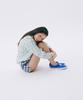 JUNEJUNE SPACE Floral Check Banding Shorts_Navy