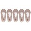 5 Pairs/Lot Socks Women's Ankle Short  No-Show Invisible Foot Summer Thin Cotton Set White Low Cut Boat Lace Silicone Non-Slip