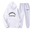 Unisex Oversized Hoodie Jogger Set Men Women Casual Sportswear Cotton Blend Warm Fleece Lined