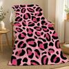 Leopard Print Animal Print Pattern Throw 240g Flannel Blanket, Suitable for Sofas, Beds, Offices, Exquisite Gift Blankets