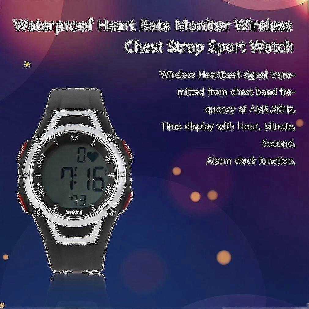 Per Orologio Cardiofrequenzimetro Stile Polar Cardio Fitness Digitale Sportivo da Polso Cinturino Toracico Allenamento