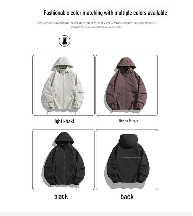Men's Autumn Casual Loose Fit Korean Style Unisex Windbreaker Jacket