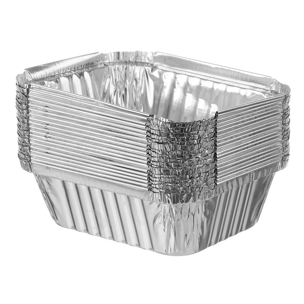 10 sztuk prostokątnych tacek aluminiowych, taca aluminiowa, nieprzywierająca, 130/410/700/750 ml, papier do frytkownicy beztłuszczowej, jednorazowy pojemnik na żywność, miska