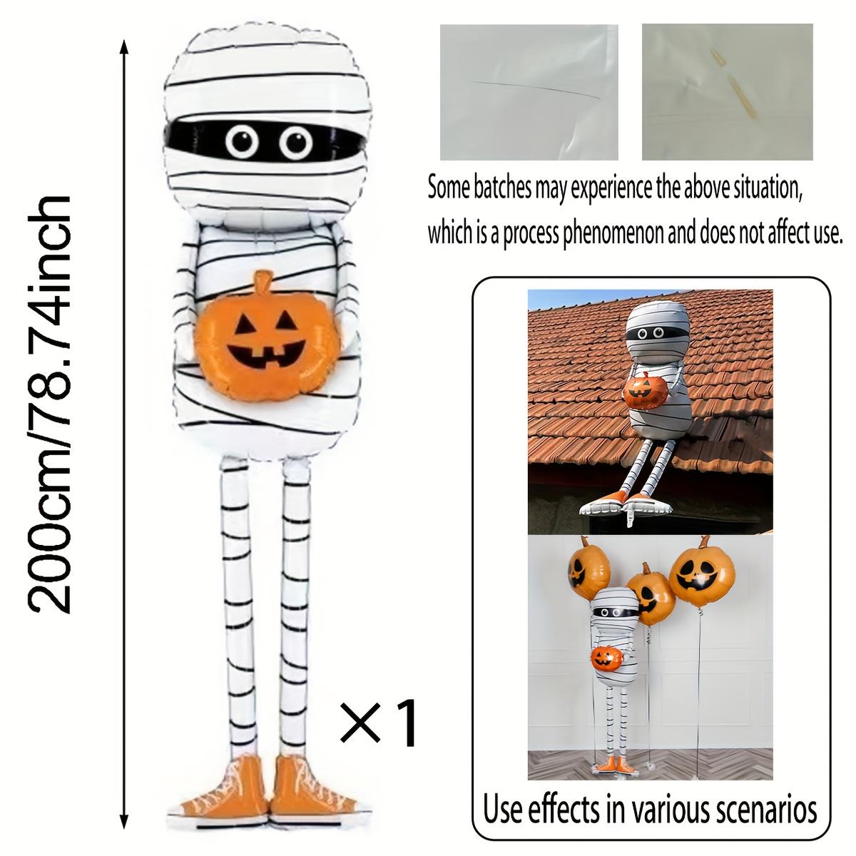

1Pcs Halloween Pumpkin Mummy Aluminum Foil Balloon Shaped Balloon Halloween Party Decoration Trick Party Atmosphere Decoration As Picture