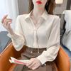 Fashionable Long-sleeved Shirt Women Autumn New Loose Temperament Design Polo Collar