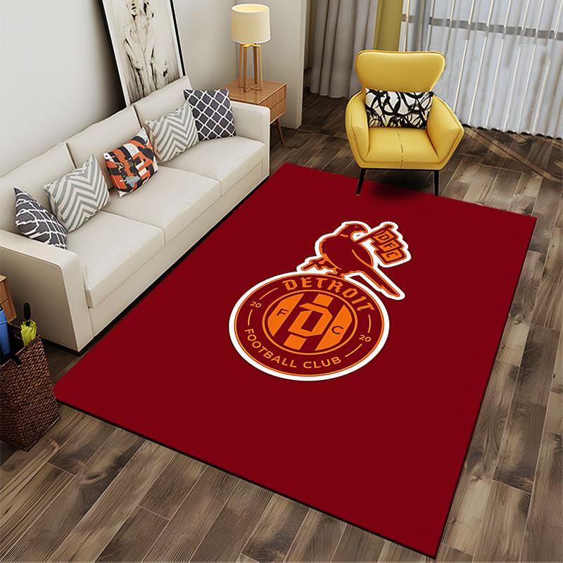 Detroit Football Club Logo Carpet suitable as a non-slip mat for the living room or bedroom sofa