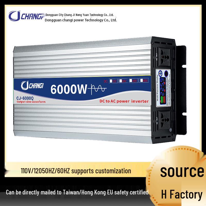 Changji High Power Pure Sine Wave Car Inverter: 12V-60V to 110V/220V Converter