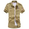 2018 Men's Outdoor Workwear Pure Cotton Epaulet Short Sleeve Shirt